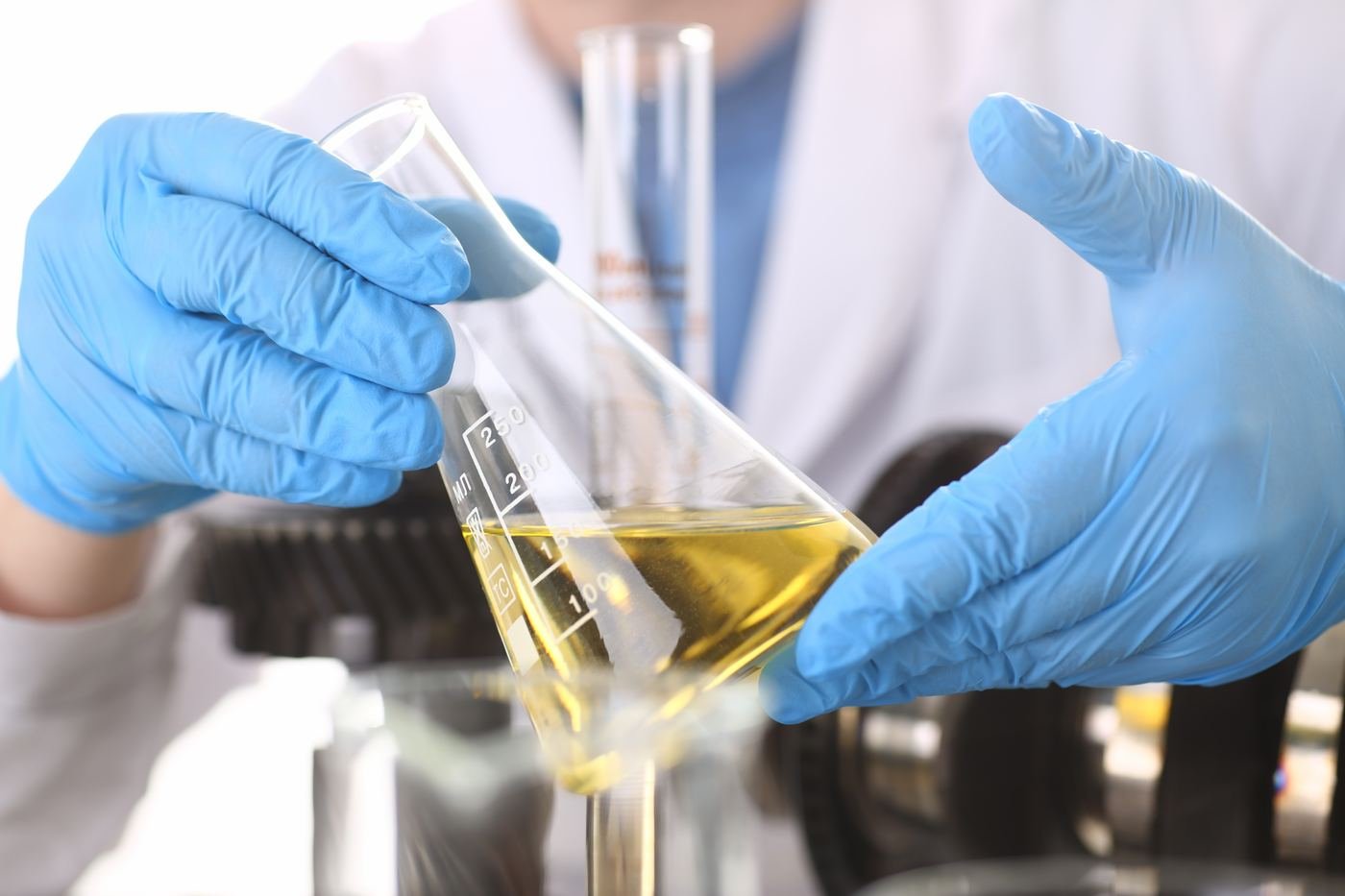 Análise de amostra em laboratório